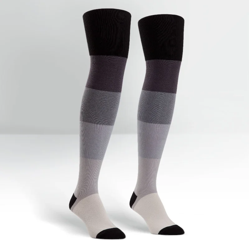 Women's spandex - infused socks for stretchSock It To Me Women's Over The Knee Socks - Dark & Stormy