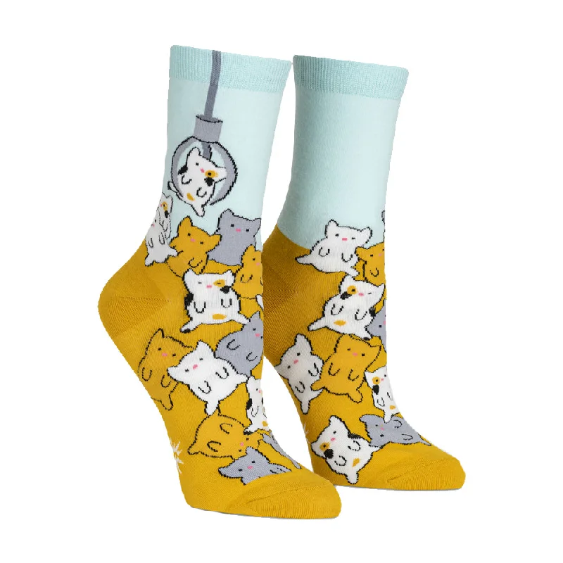 Women's sheer over - the - knee socks for a sexy appealSock It To Me Women's Crew Socks - Cat Claw