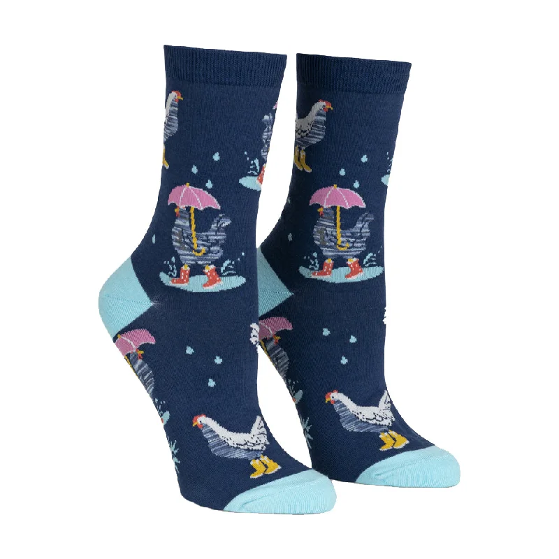 Women's cashmere - blend socks for extra softnessSock It To Me Women's Crew Socks - Chicken Little