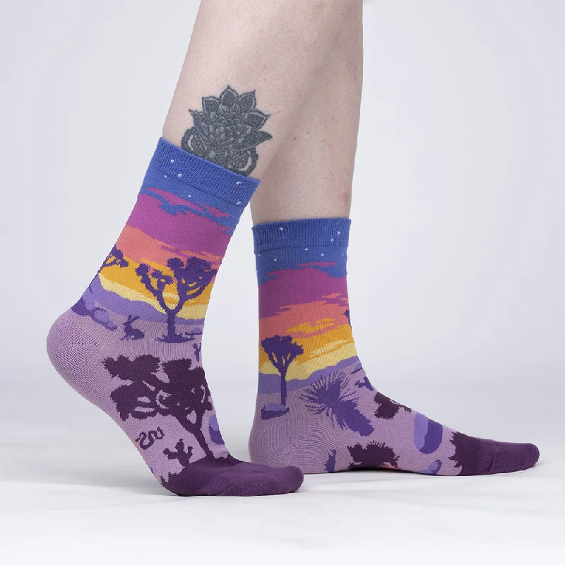 Women's satin - trimmed socks for a touch of eleganceSock It To Me Women's Crew Socks - Joshua Tree National Park