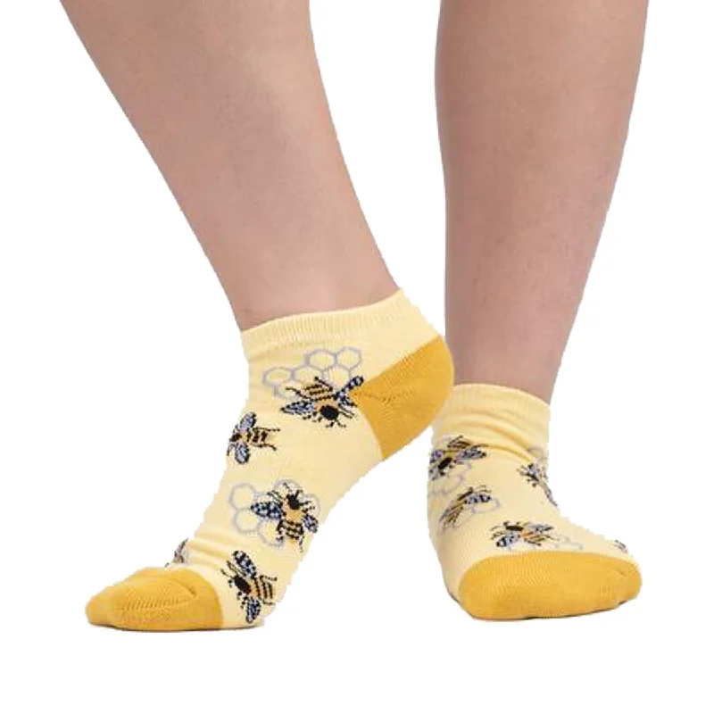 Women's over - the - calf socks with a stripe designSock It To Me Women's Ankle Socks - Let It Bee