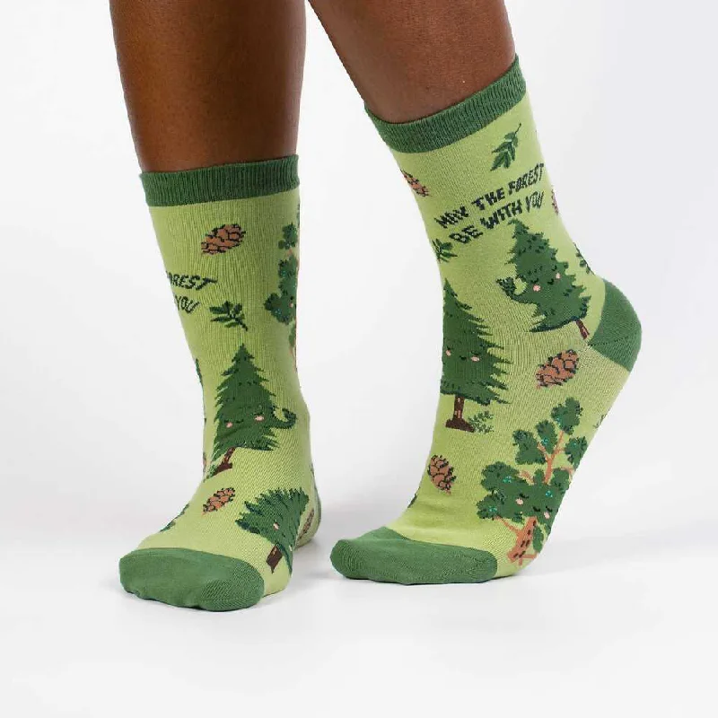 Women's wool - rich socks for winter warmthSock It To Me Women's Crew Socks - May the Forest be with you