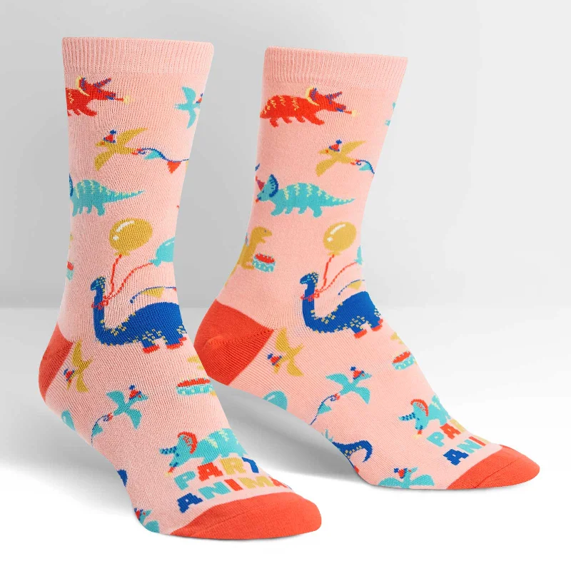 Women's ankle socks with a frilly edgeSock It To Me Women's Crew Socks - Party Animal