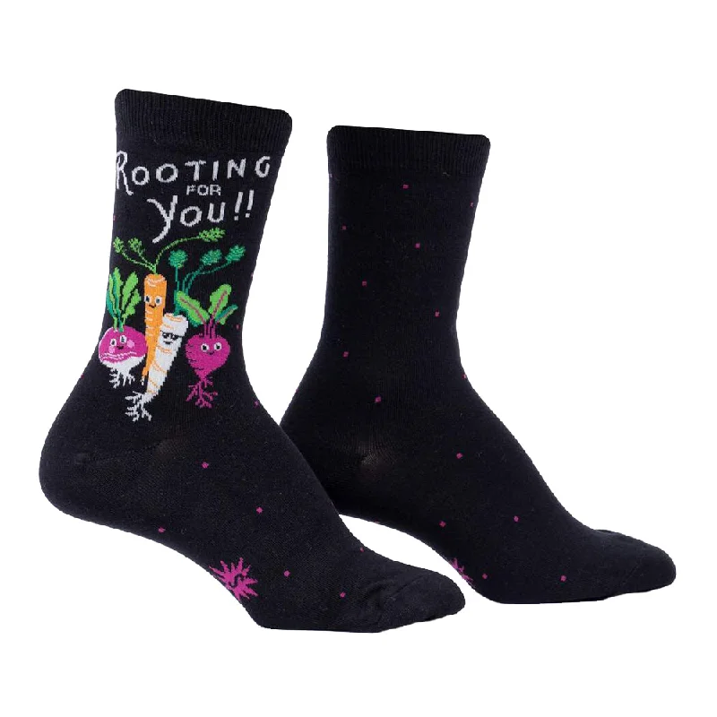 Women's cotton blend socks for breathabilitySock It To Me Women's Crew Socks - Rooting For You