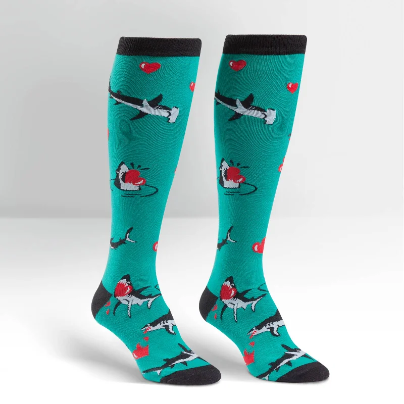 Women's crew socks with a polka - dot printSock It To Me Women's Funky Knee High Socks - Love Bites