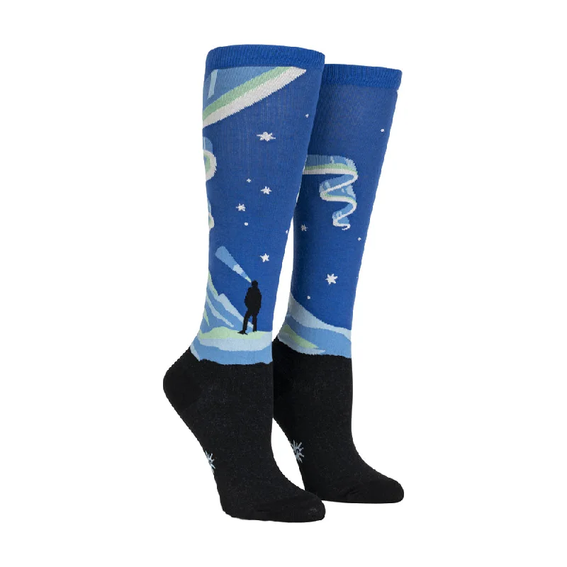 Women's thermal socks for cold weatherSock It To Me Women's Funky Knee High Socks - Northern Lights