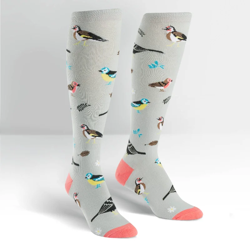 Women's hypoallergenic socks for sensitive skinSock It To Me Women's Knee High Socks - Birds of a Feather