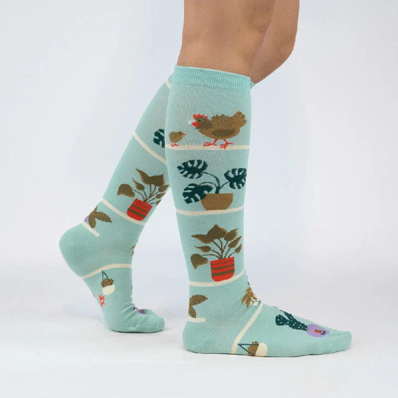 Women's nylon - reinforced socks for durabilitySock It To Me Women's Knee High Socks - Hen & Chicks