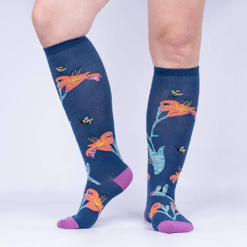 Women's ribbed knee - high socks for a classic lookSock It To Me Women's Knee High Socks - Hmmmmmingbird