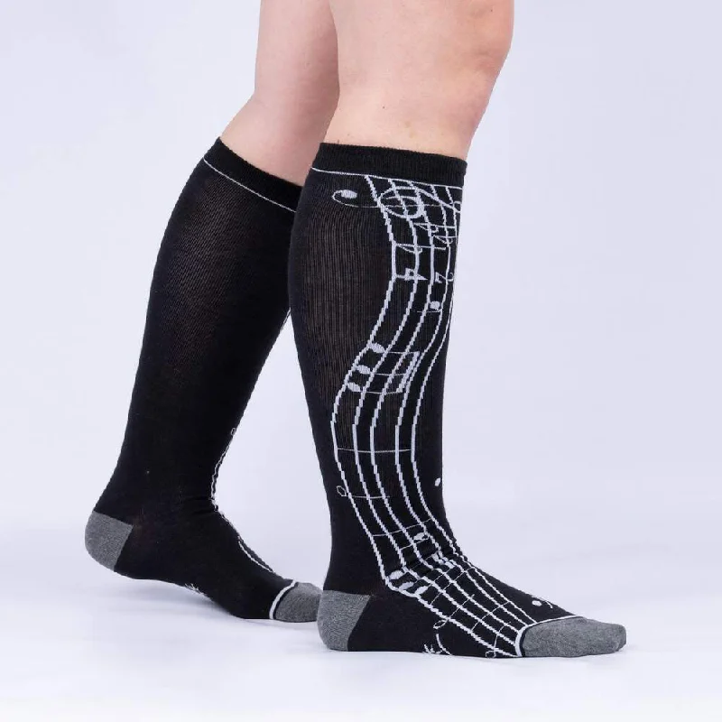 Women's moisture - wicking socks for sportsSock It To Me Women's Knee High Socks - Music is My Forte