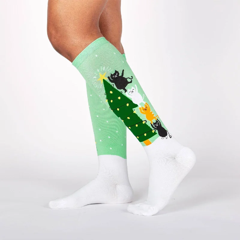 Women's silk - lined socks for a luxurious feelSock It To Me Women's Knee High Socks – Naughty or Nice