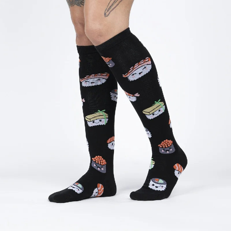 Women's anti - odor socks for long - day freshnessSock It To Me Women's Knee High Socks – Sushi Party