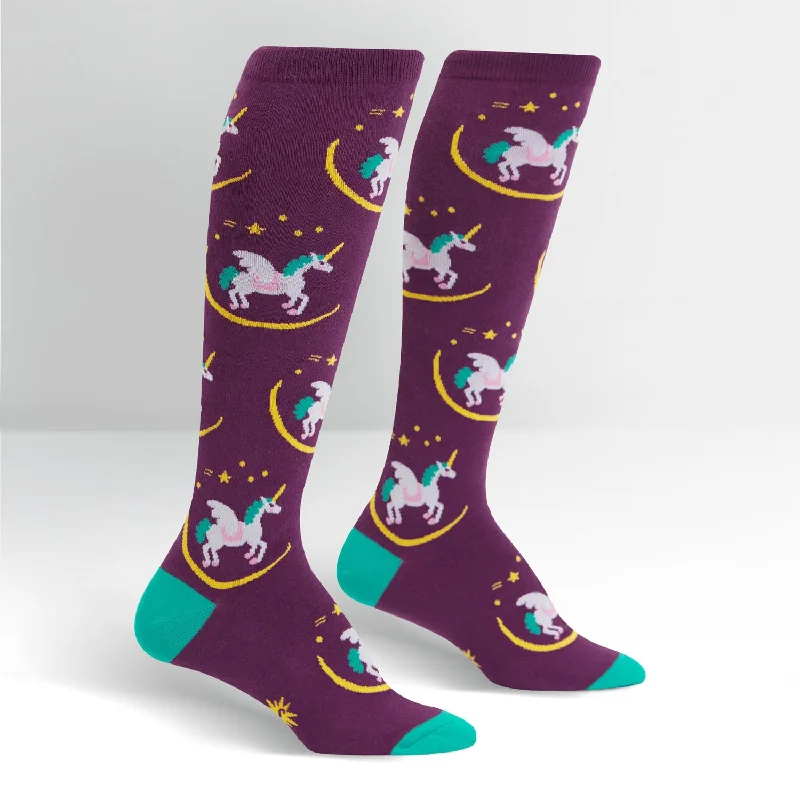 Women's quick - dry socks for water activitiesSock It To Me Women's Knee High Socks - Wish Upon A Pegasus