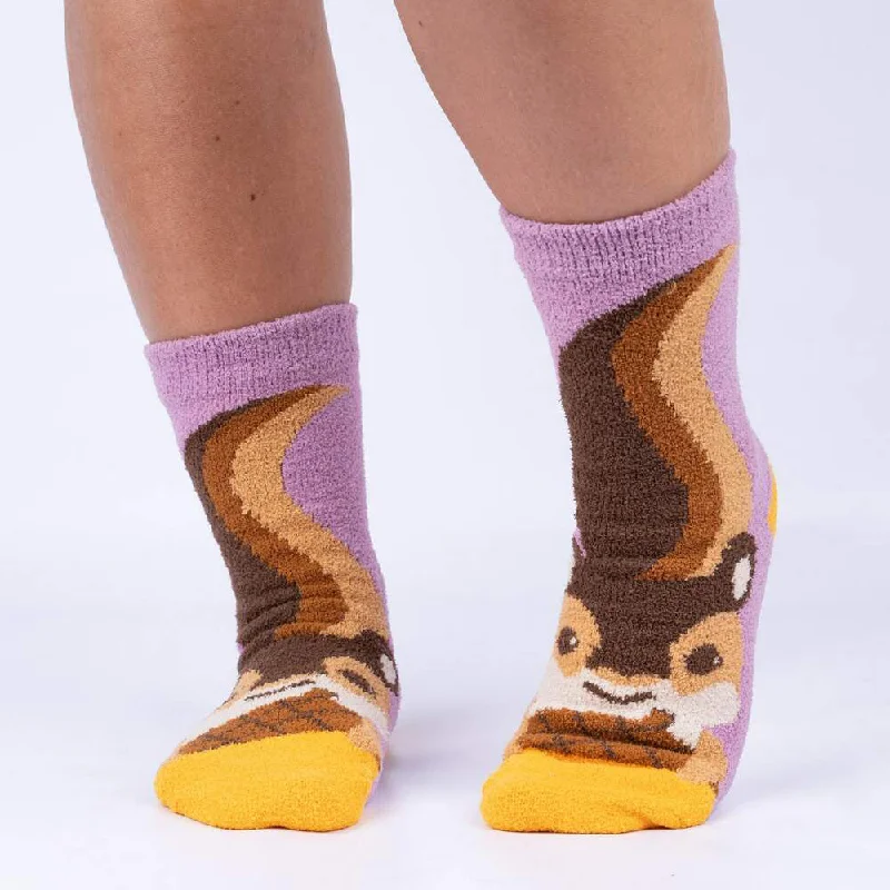 Women's no - show socks with a floral motifSock It To Me Women's Slipper Socks - I'm Nuts About You