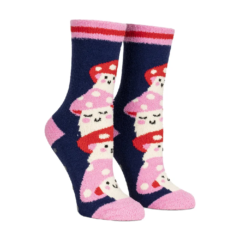 Women's quick - dry socks for water activitiesSock It To Me Women's Slipper Socks - Magic Mushrooms