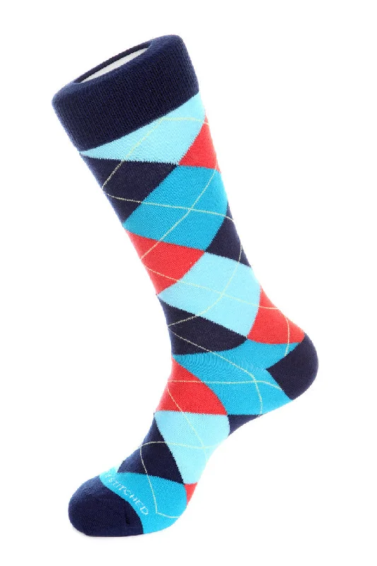 Women's hypoallergenic socks for sensitive skinColorful Argyle Sock